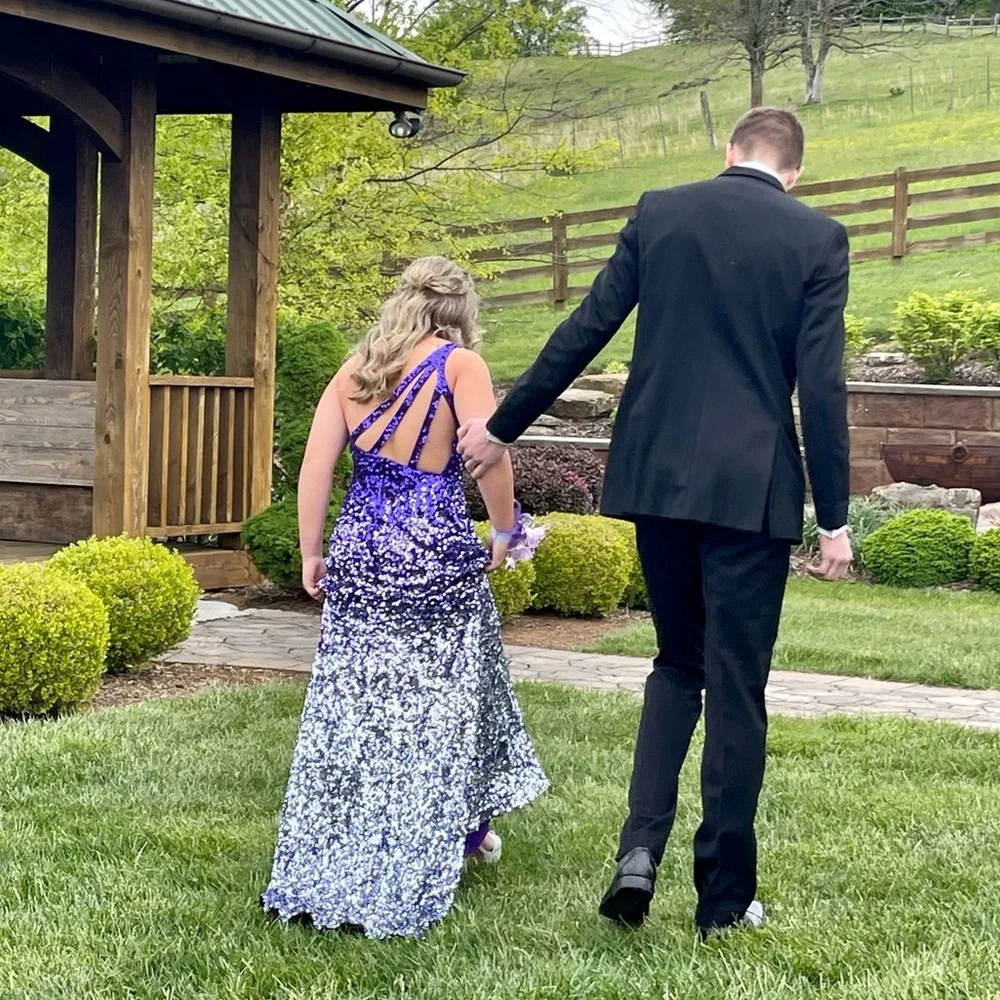 Beautiful Ombre Purple Sherri Hill prom dress!! - Picture 8 of 11